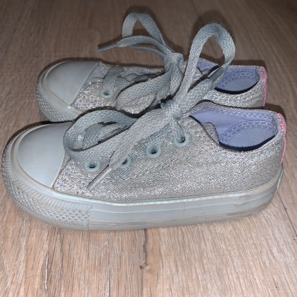 Converse Chuck Taylor All Star Double Tongue metallic silver shoes - Picture 2 of 8